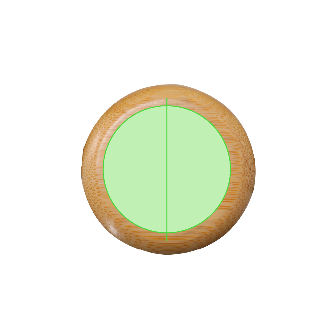 On the side of the drum cap