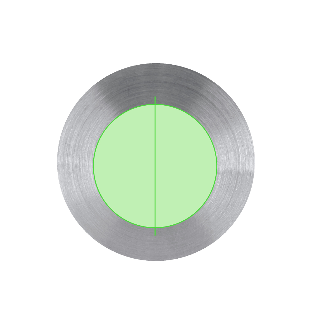 Centered on lid