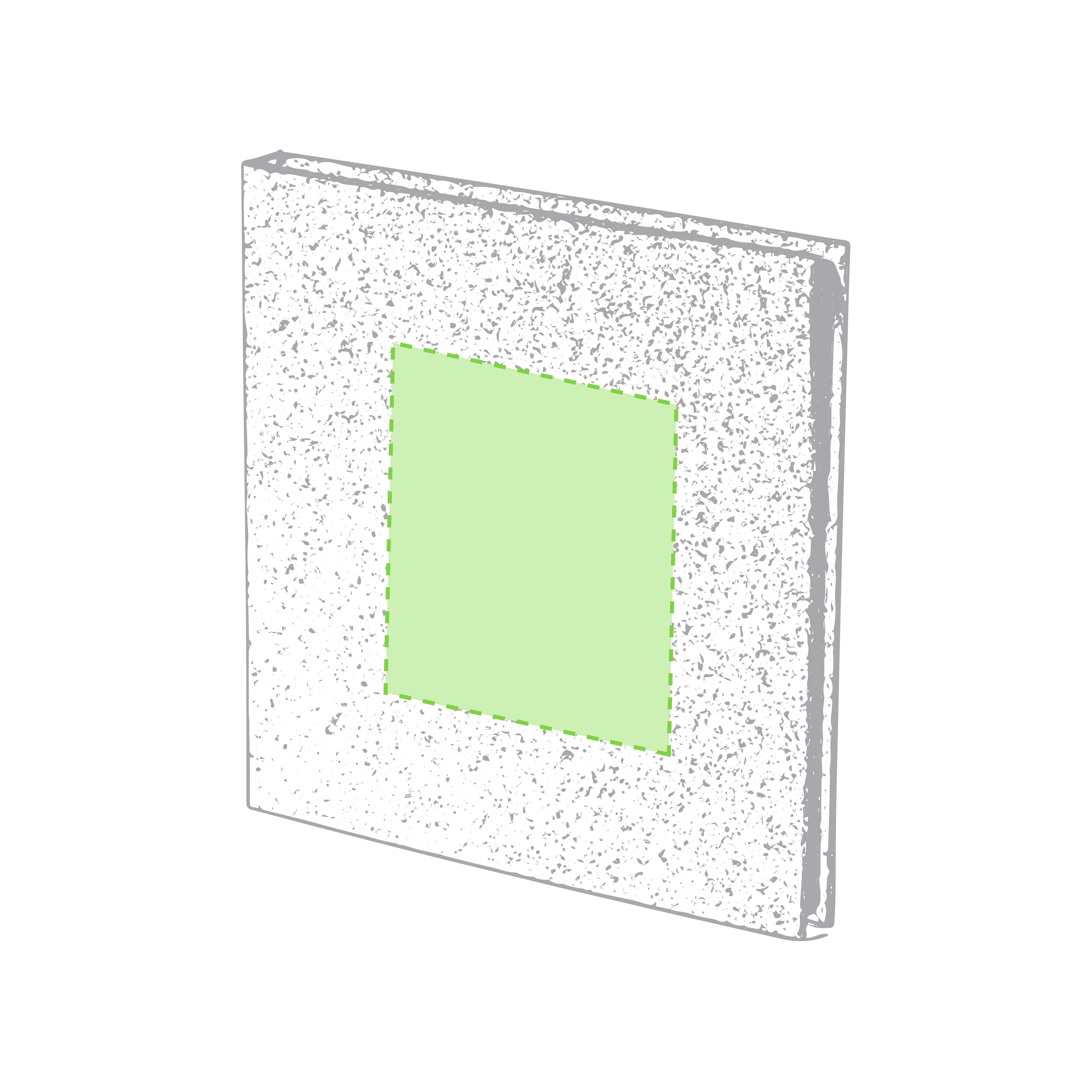 Centered on  lid