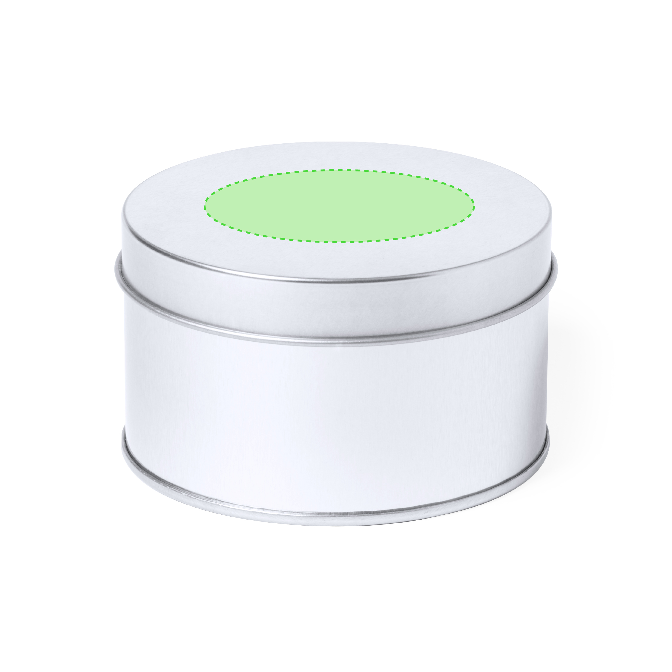 Centered on  lid