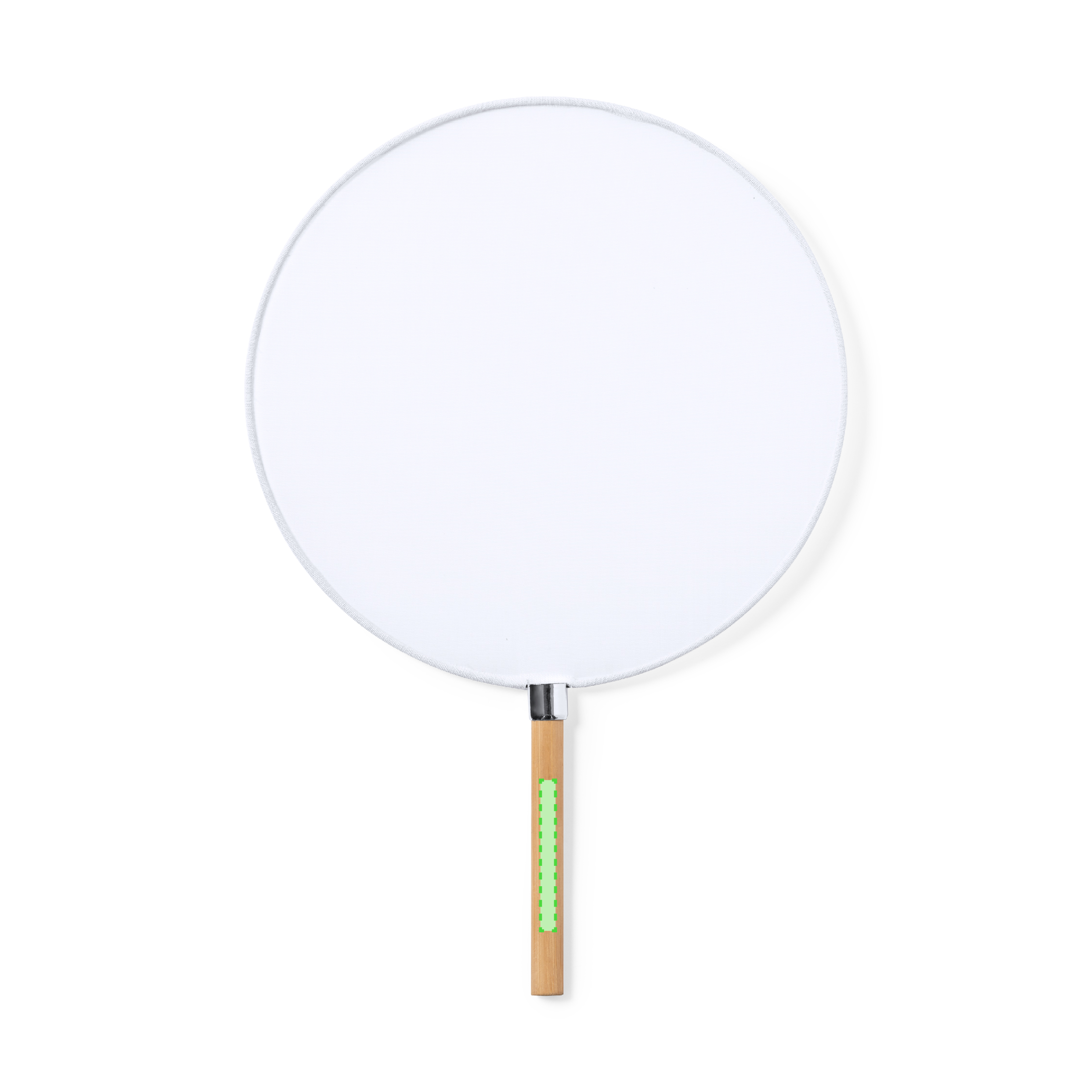 Centered on the handle
