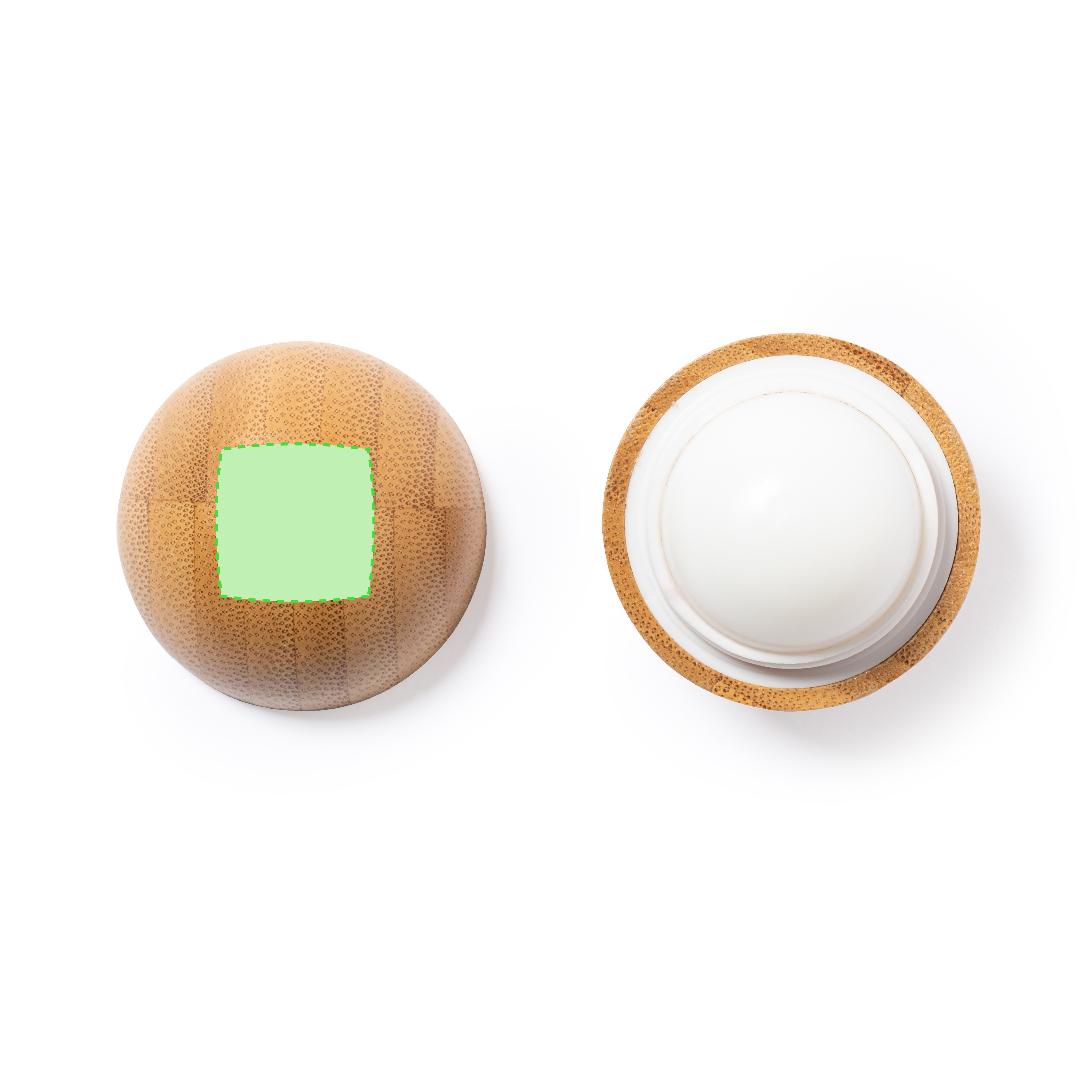 Centered on lid