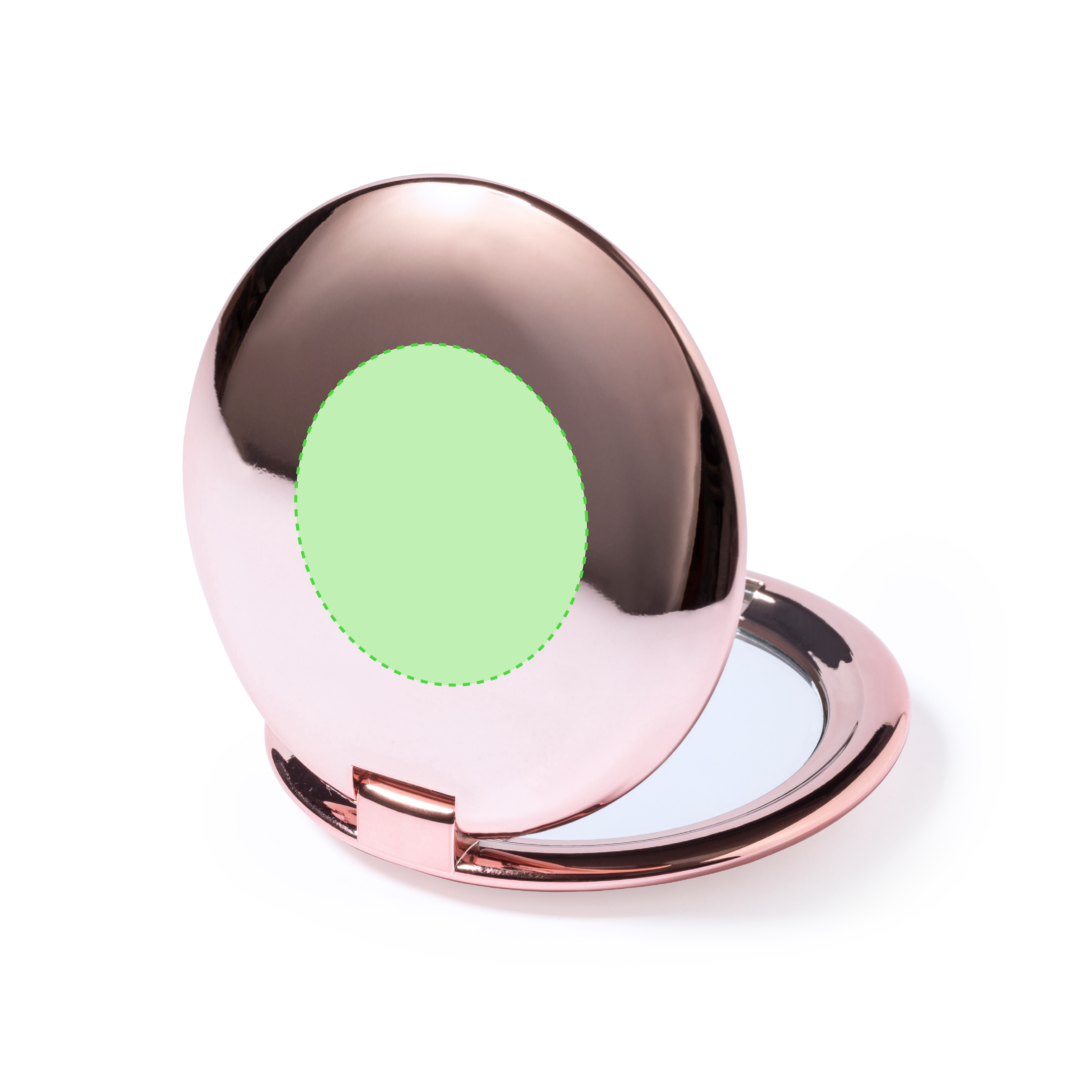 Centered on  lid