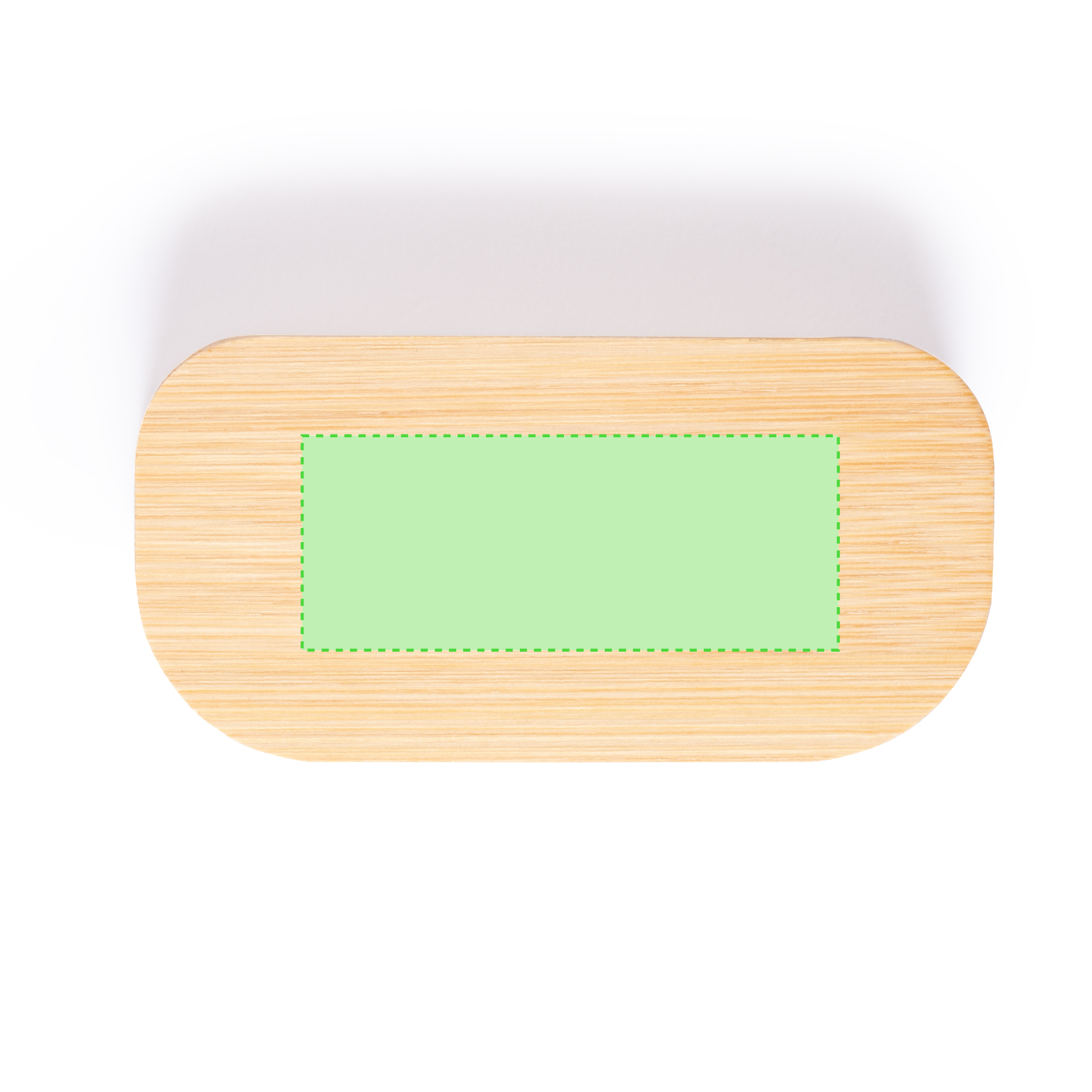 Centered on  lid