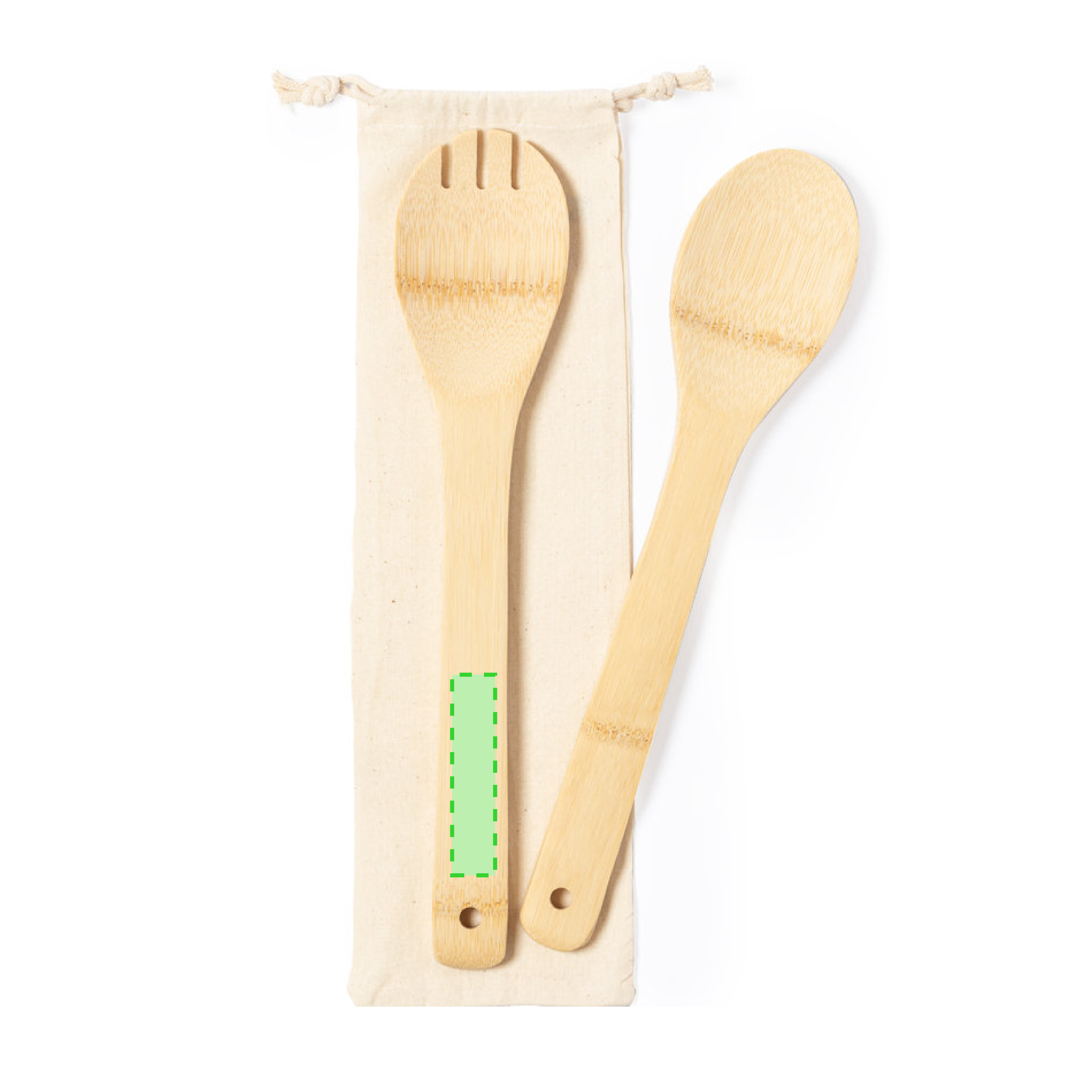 In the handle of a spoon