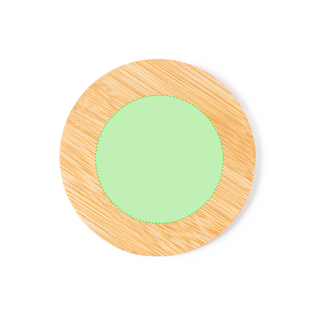 Centered on  lid