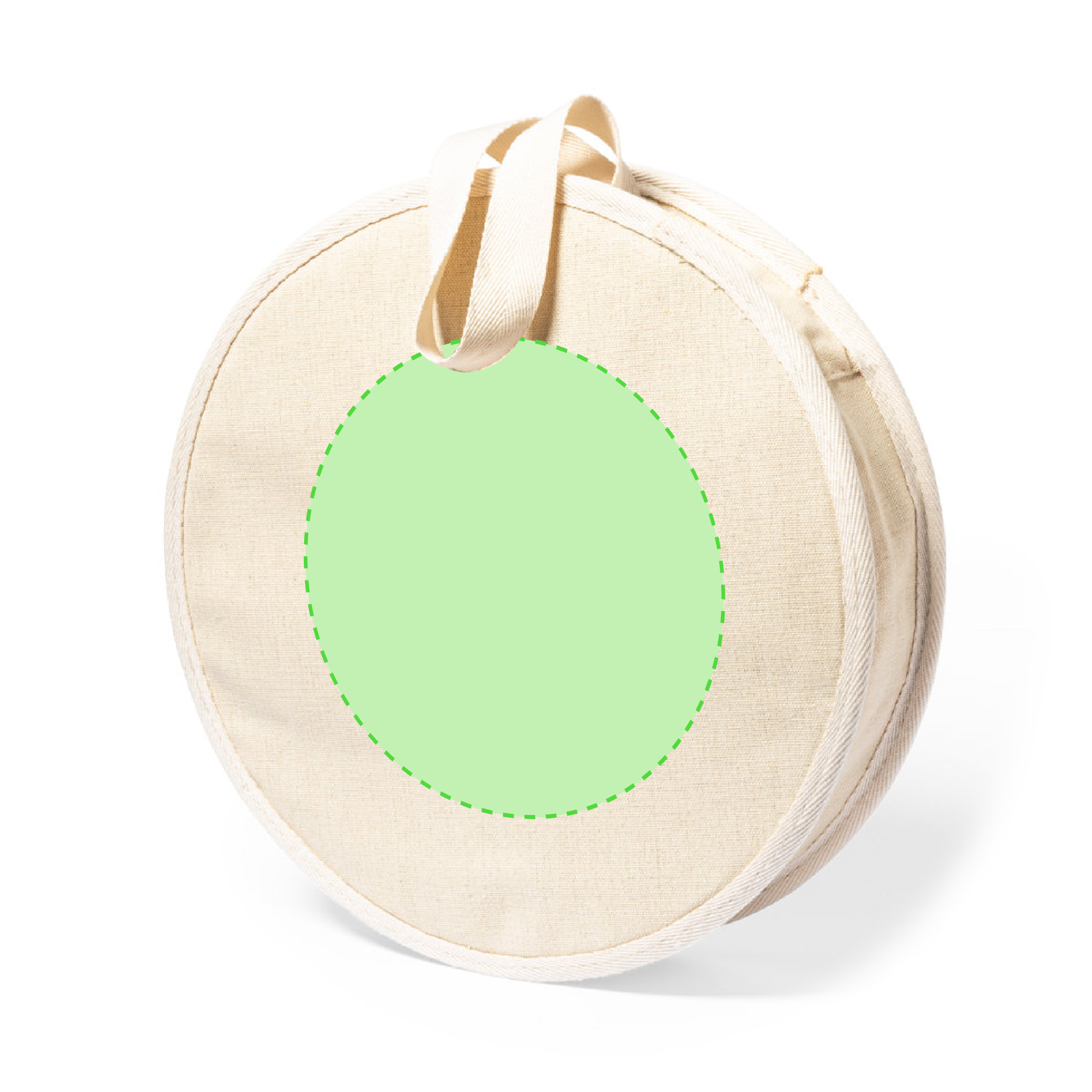 Centered on  lid