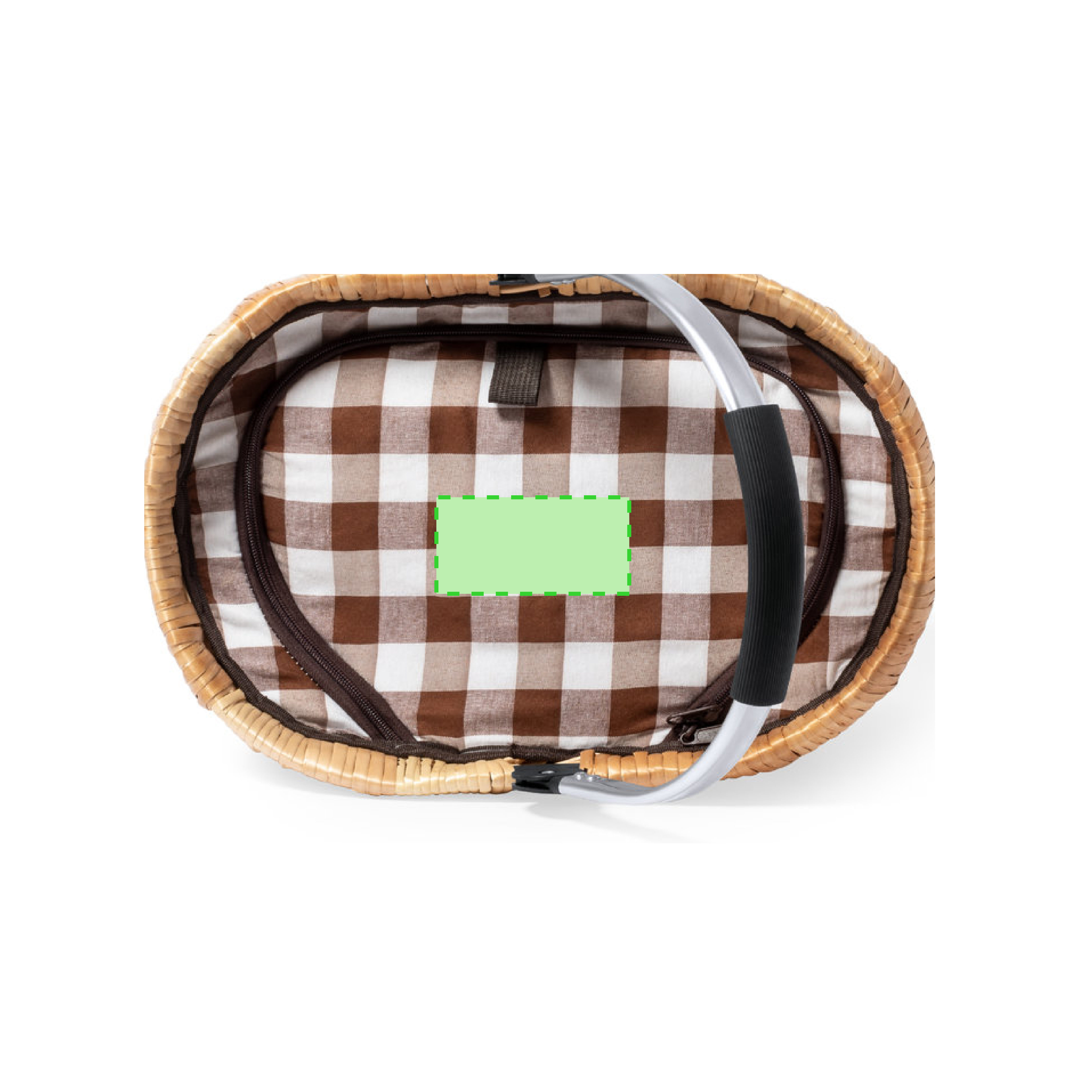 Centered on  lid