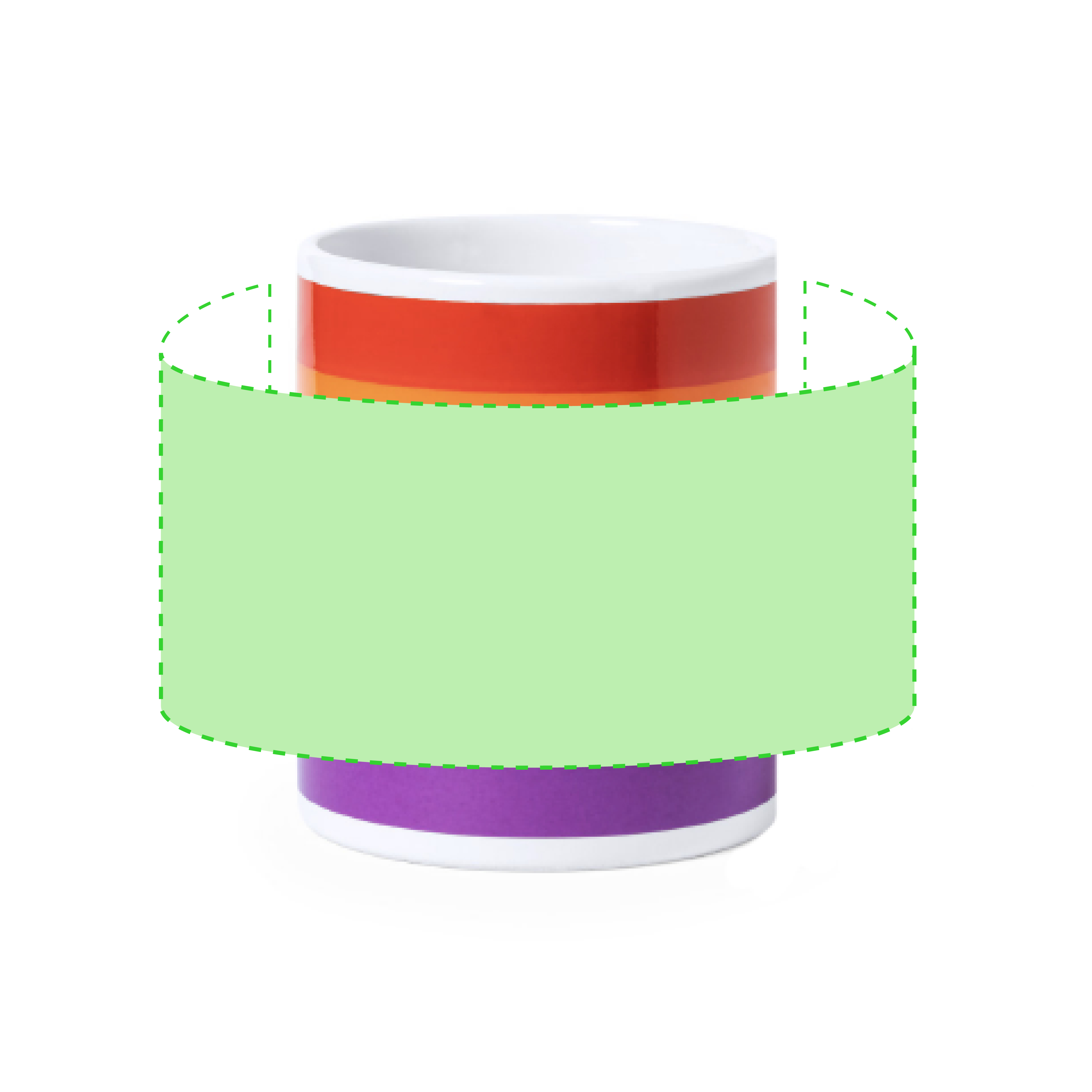 Around the cup
