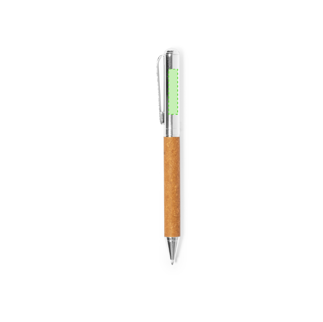 Beside the clip the pen side A