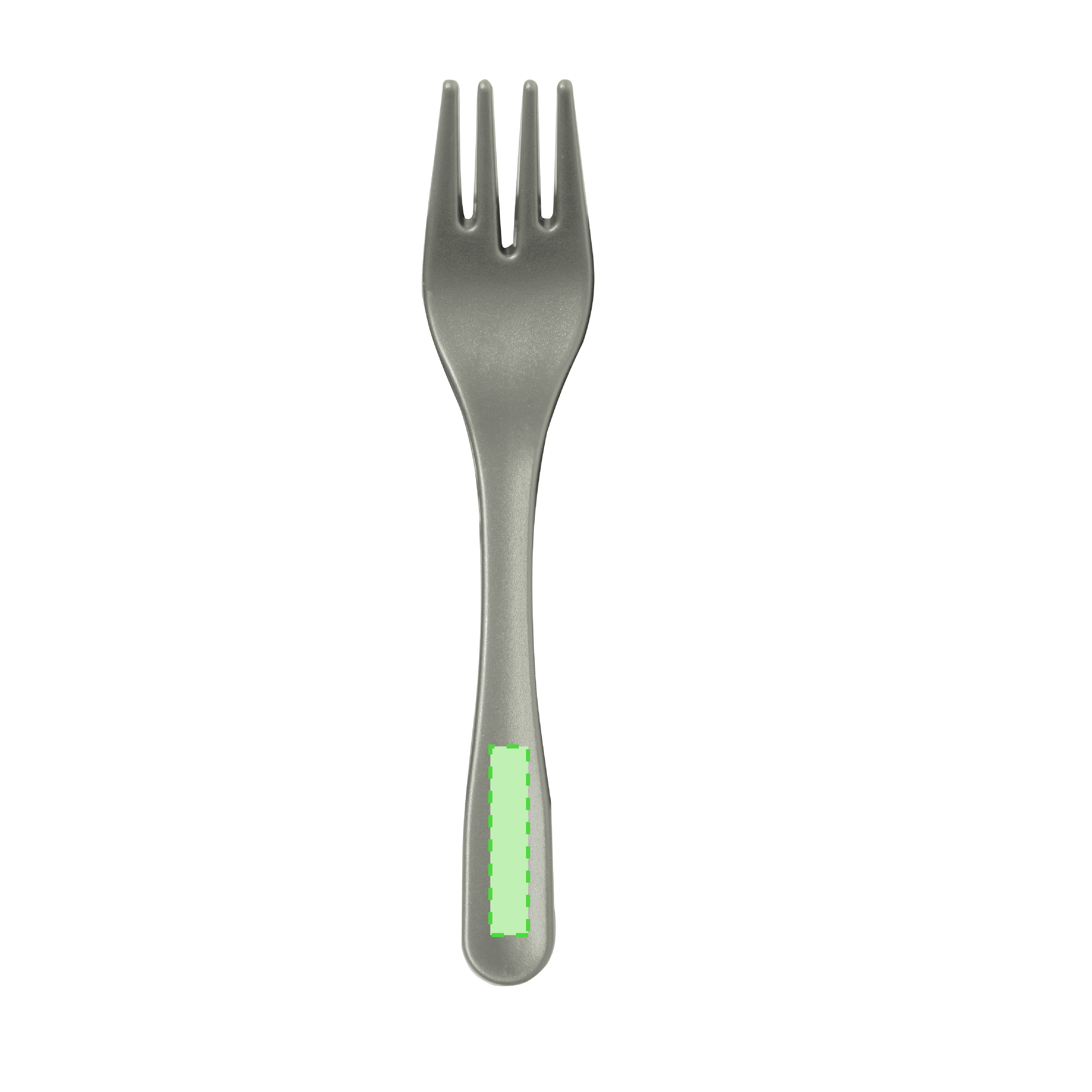 In the handle of the fork