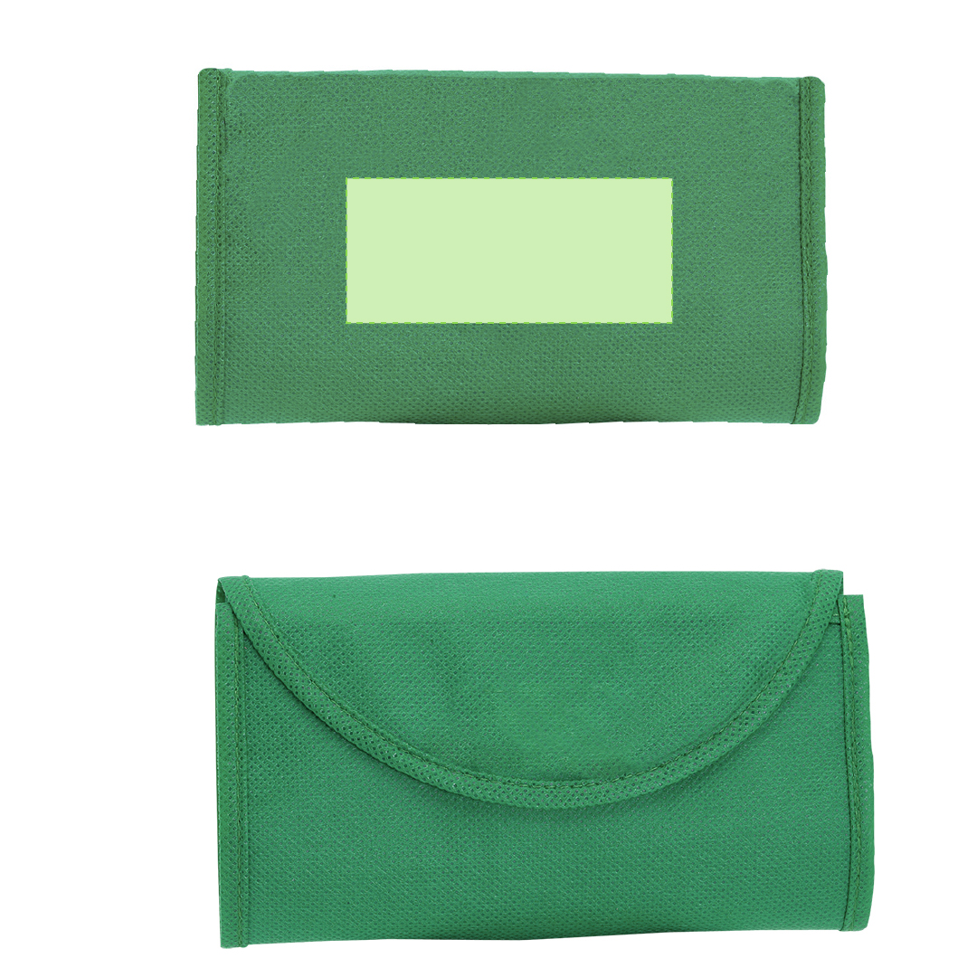 In the folded bag