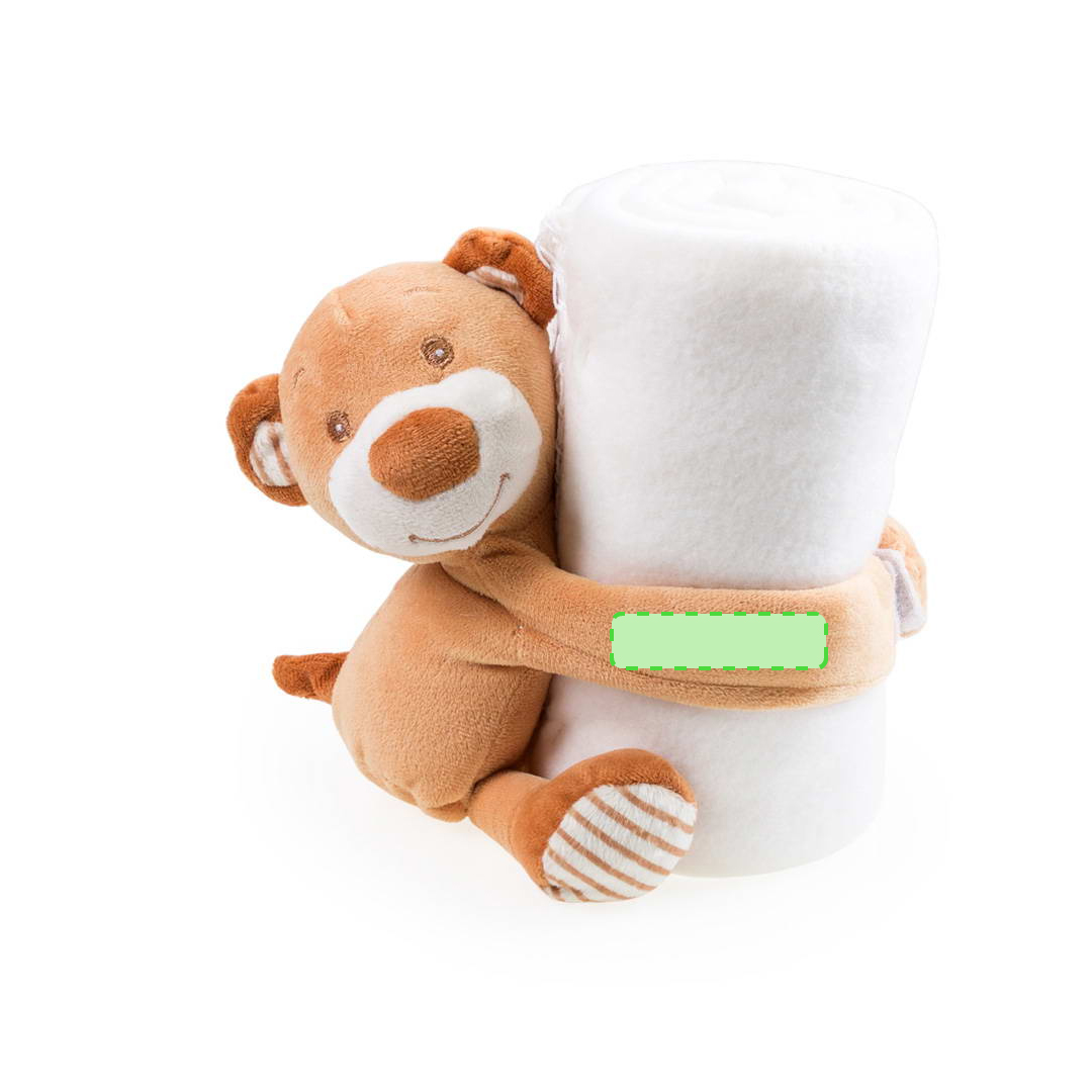In one arm of the doll