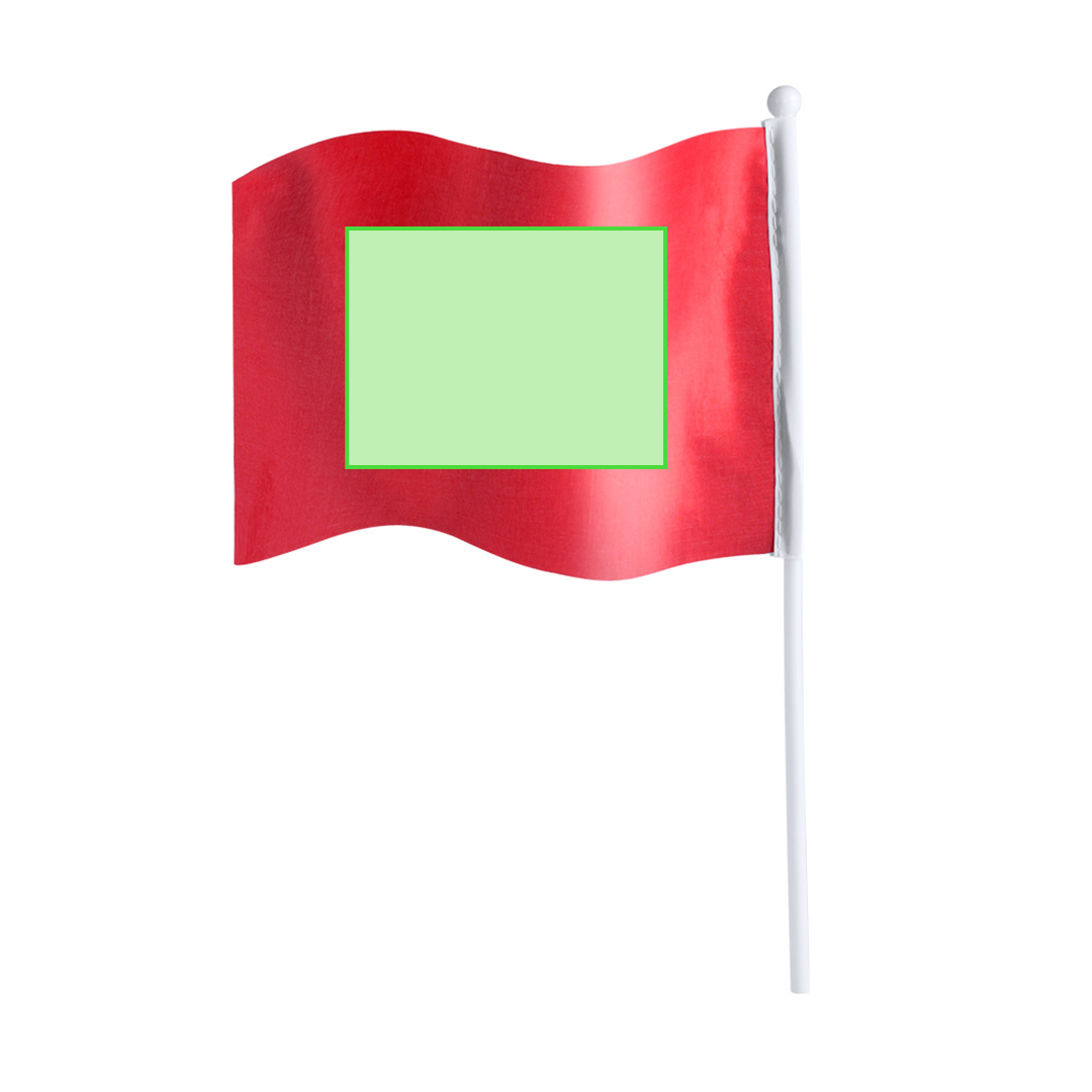 Centered on the flag