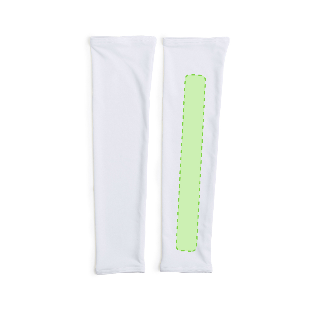 On the right sleeve