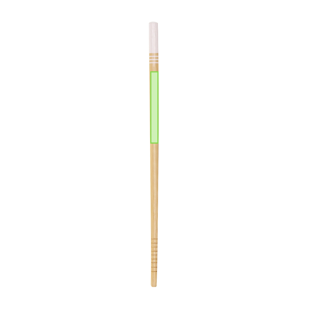 On top of one of the chopsticks
