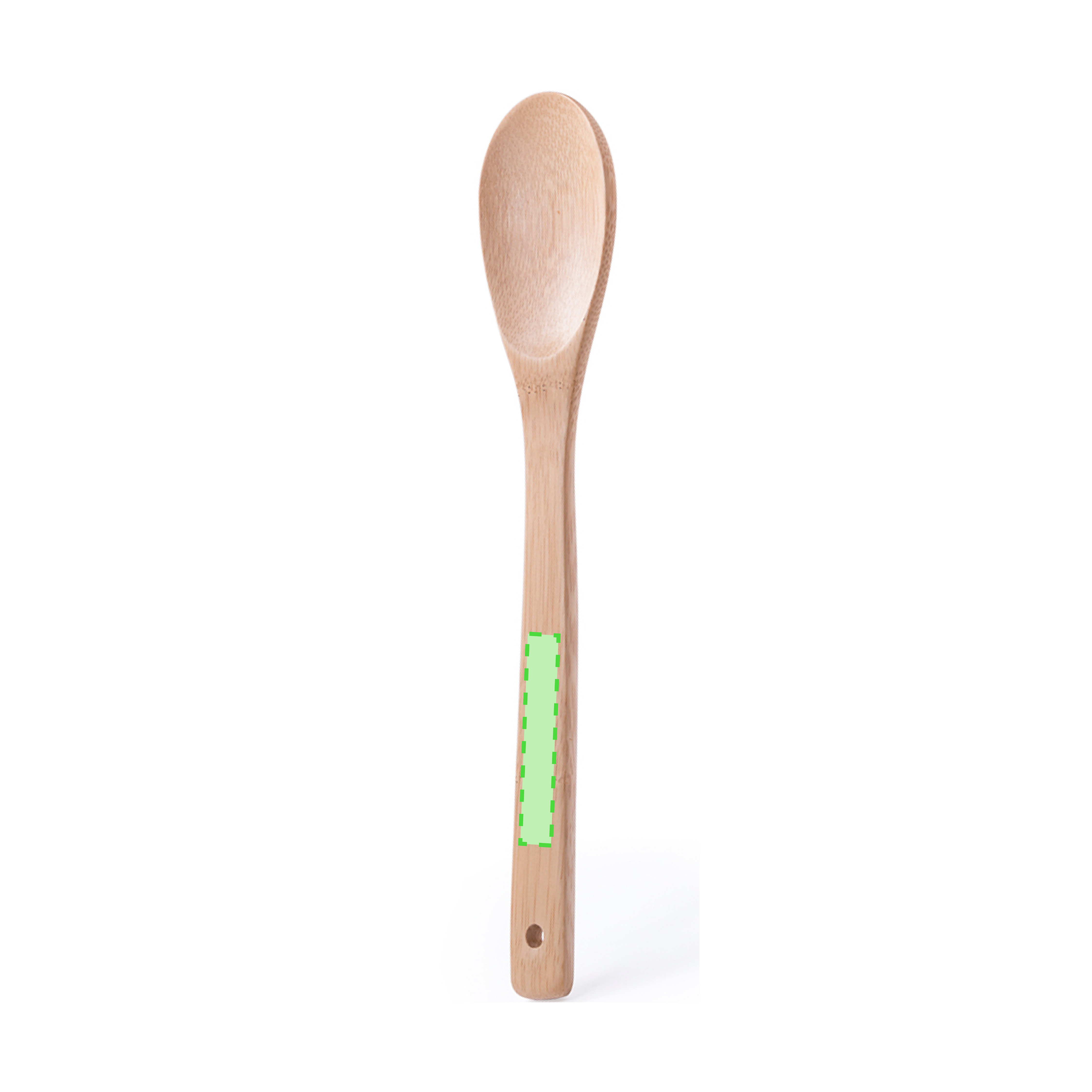In the handle of a spoon