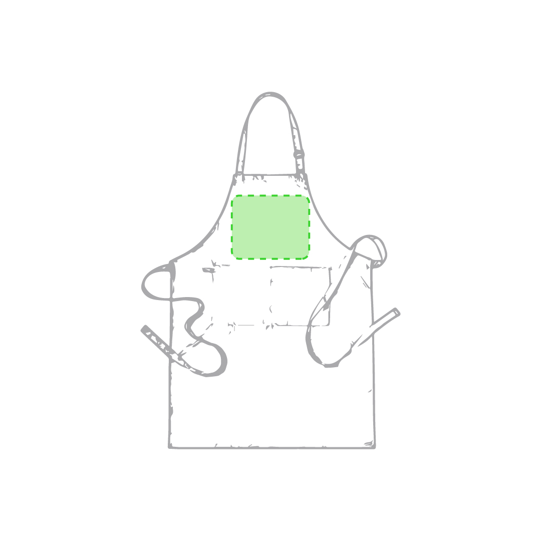 Centered on chest
