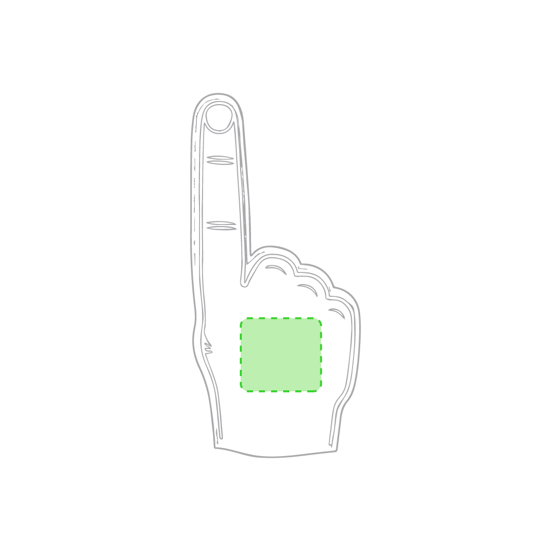 Centered under the fingers