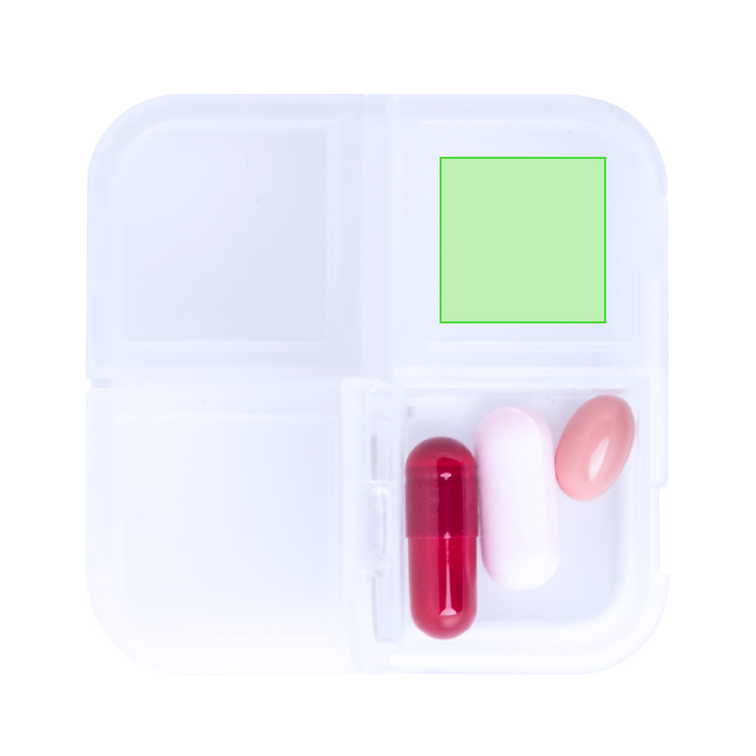 Centered on lid