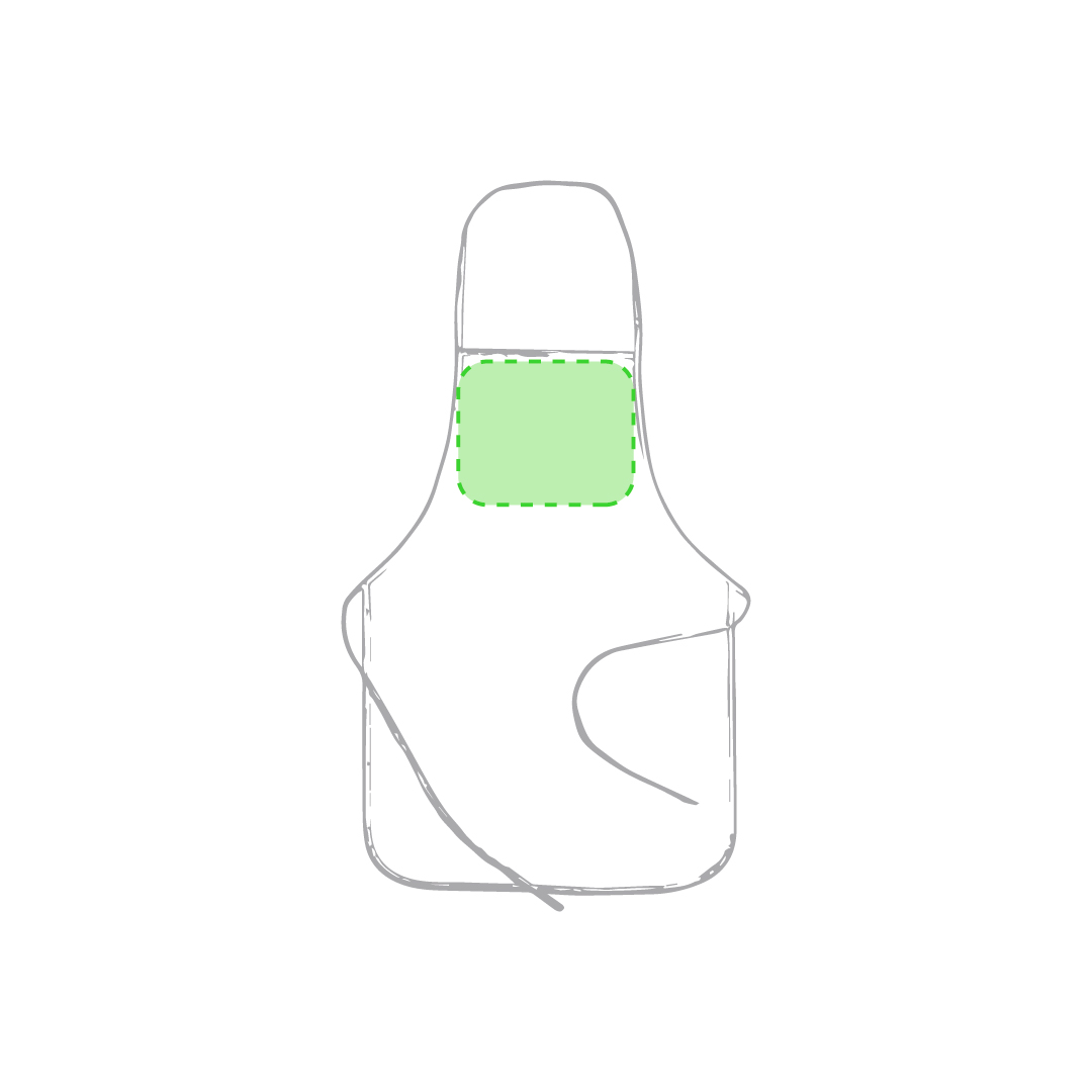 Centered on chest