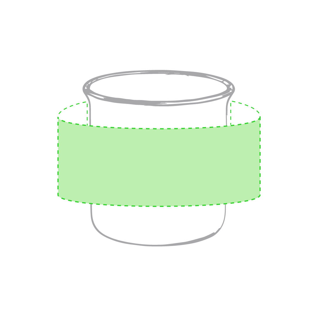 Around the cup