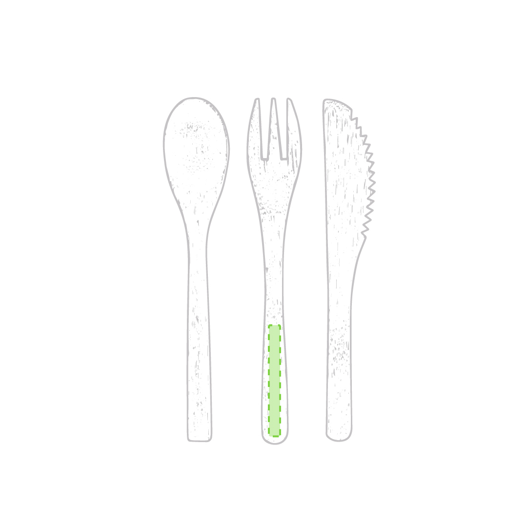 In the handle of the fork