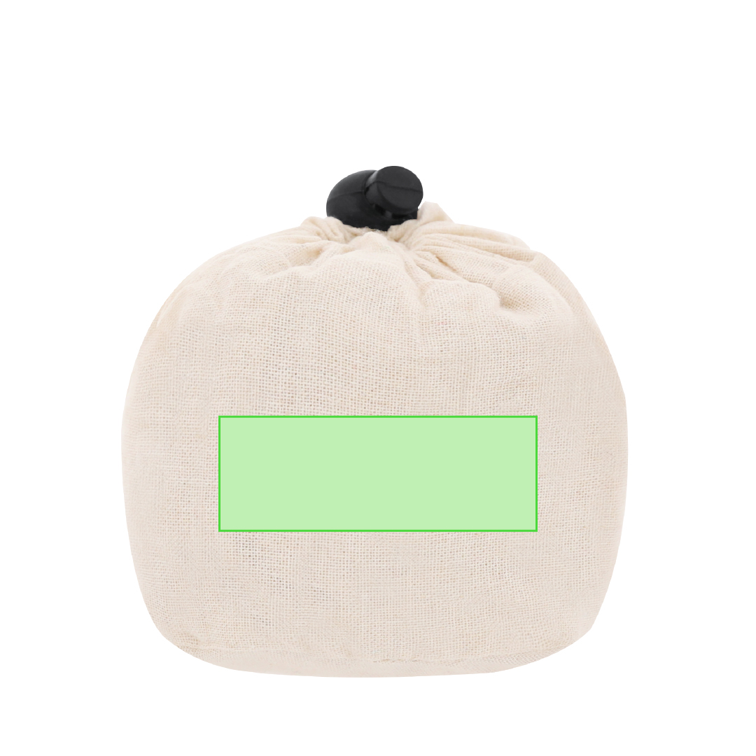 In the folded bag
