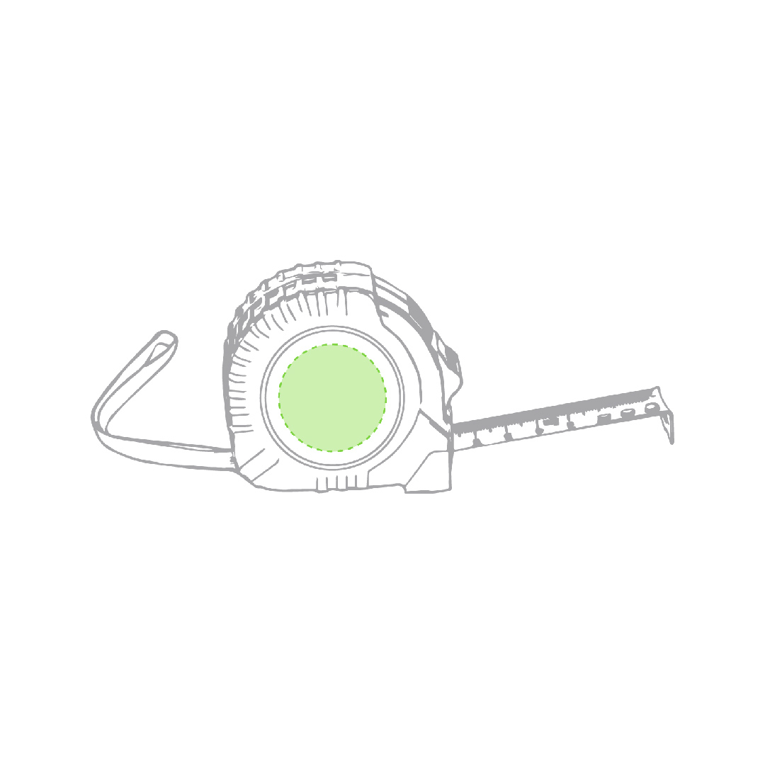 In the circular area