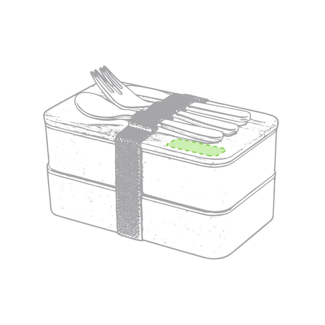 Centered on  lid