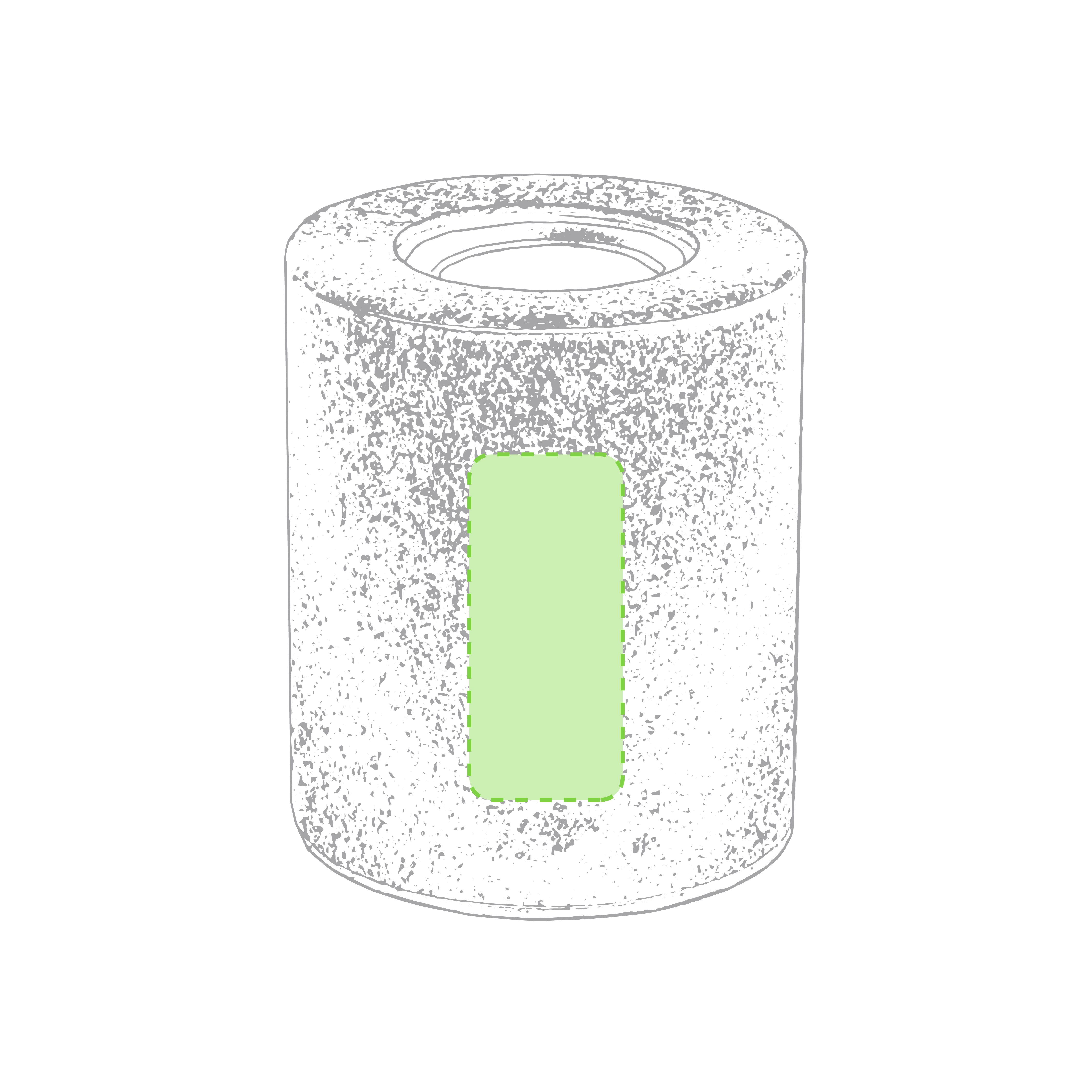 Centered on the side speaker