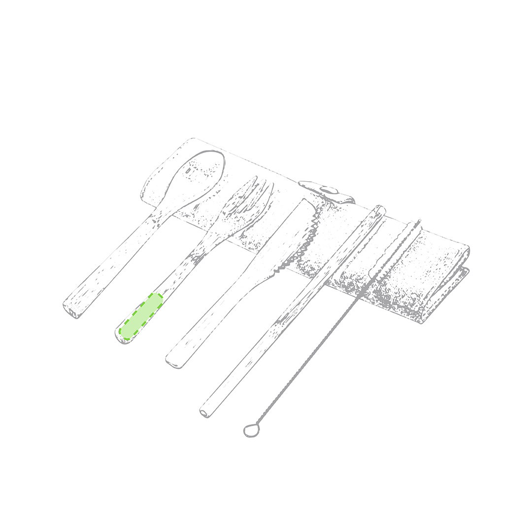 In the handle of the fork