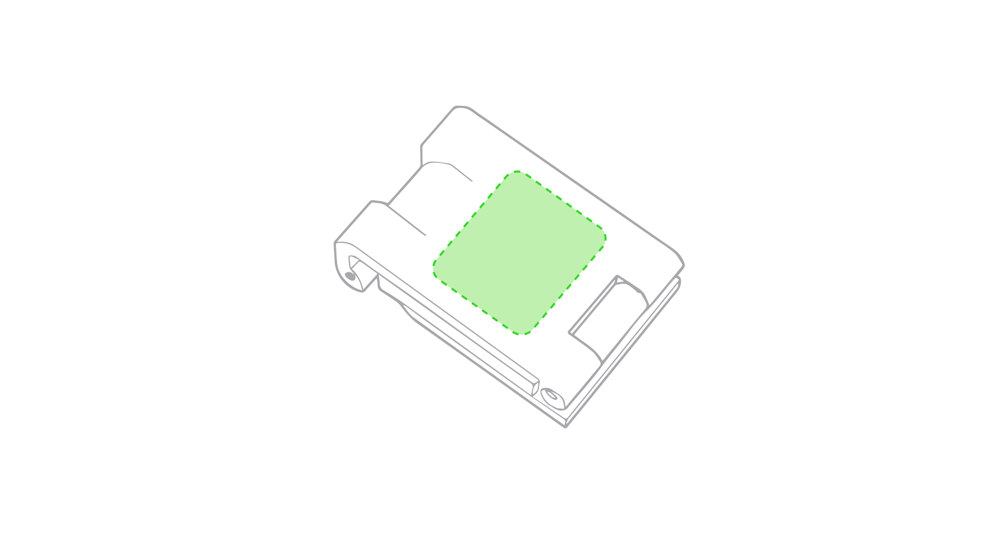 central area (between magnifiers)